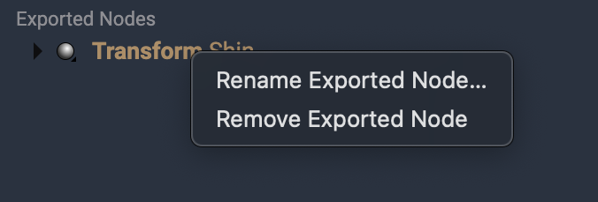 Remove Export Node in Outline Editor